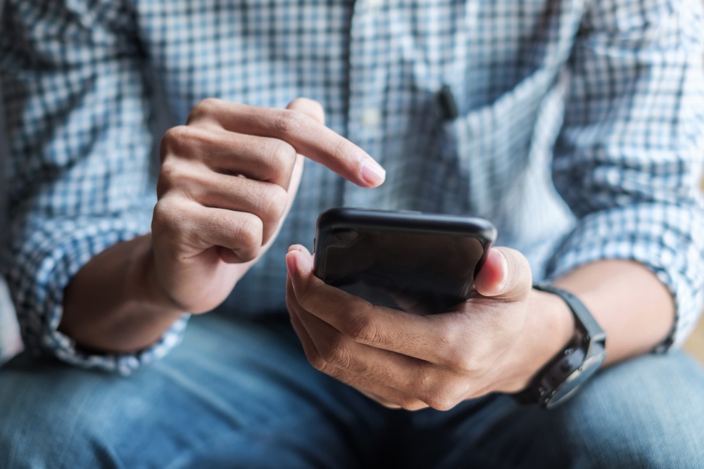 Man creating a Ford account on a mobile