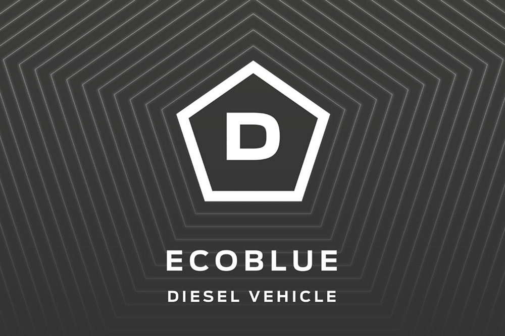 EcoBlue diesel vehicle logo.