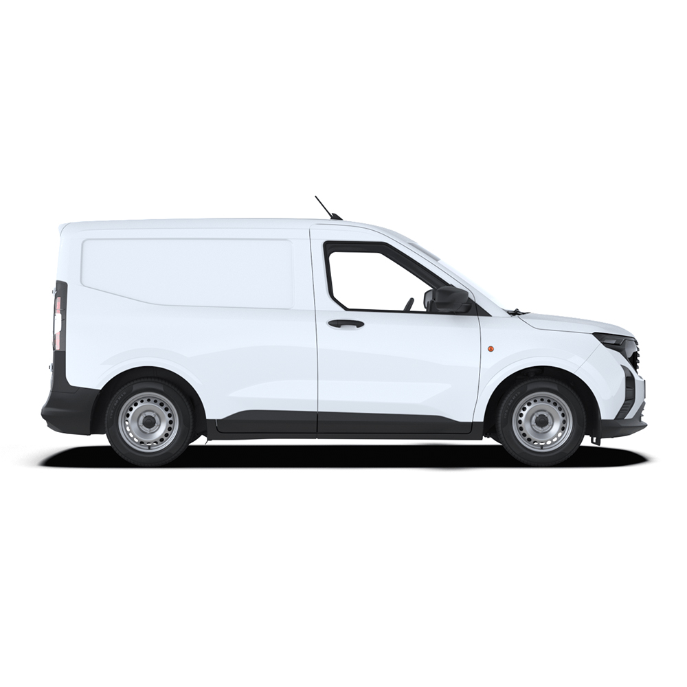 White Ford Transit Courier Van side view
